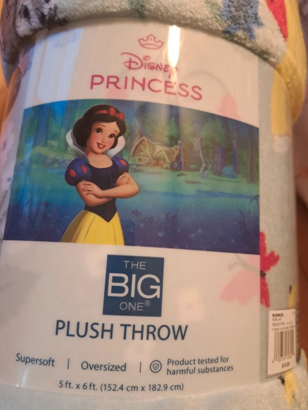 The Big One Disney Princess Snow White Plush Fleece Throw Blanket 5x6 feet